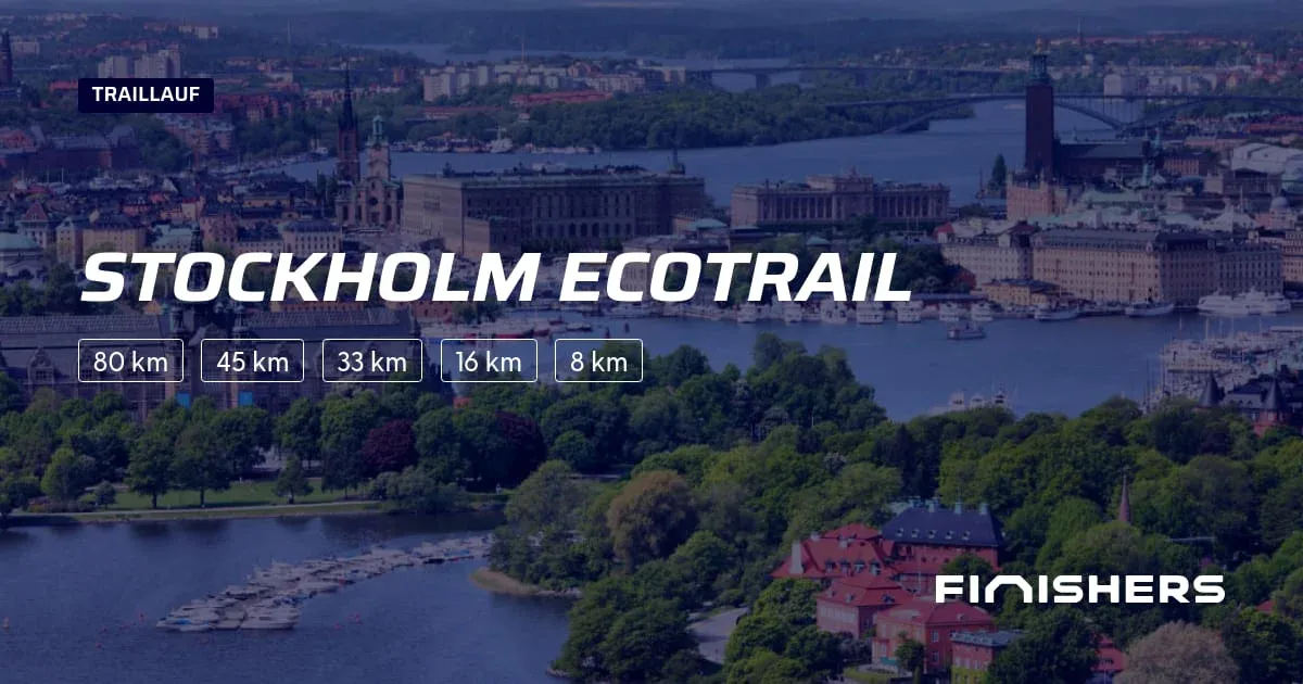 Stockholm Ecotrail: Vacker vy över Stockholm, lopp på 8-80km.