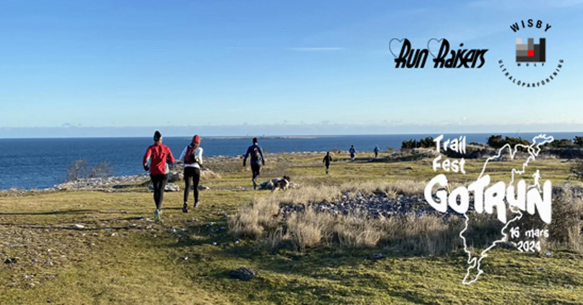 En karta över Gotland med GotRun Trail Fest-logotypen.