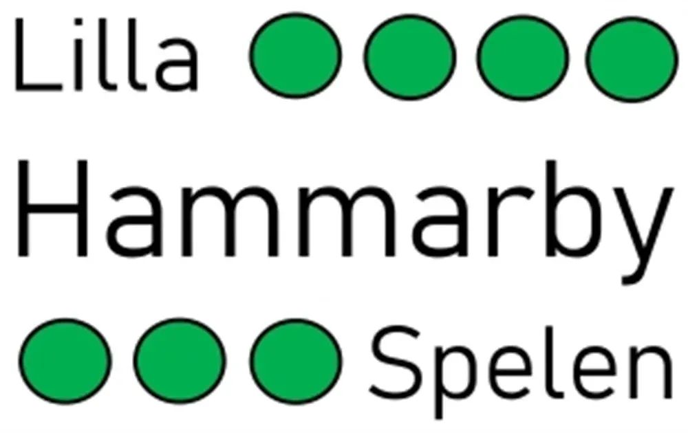 Hammarbyspelen-logotypen med gröna cirklar.