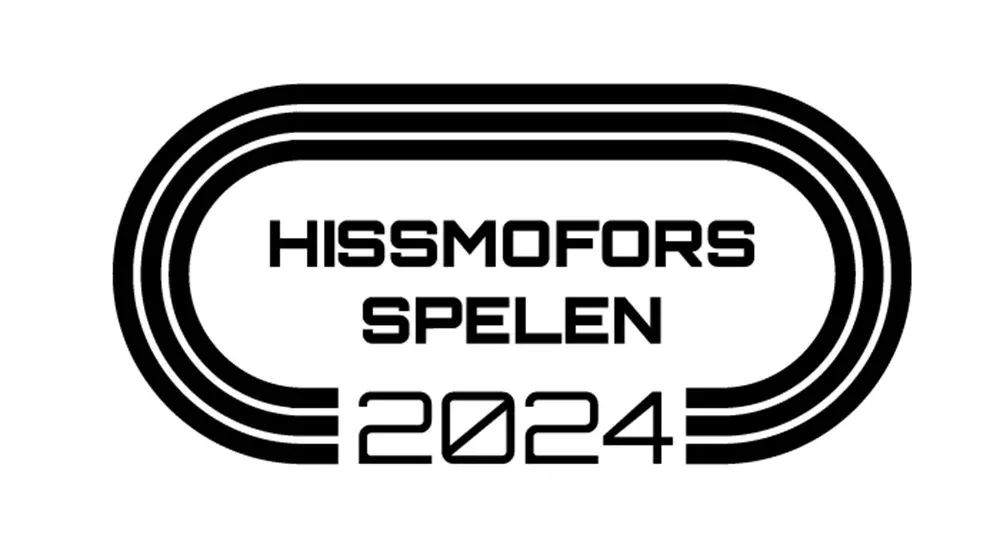 Hissmoforsspelen-logotypen med en löparbana.